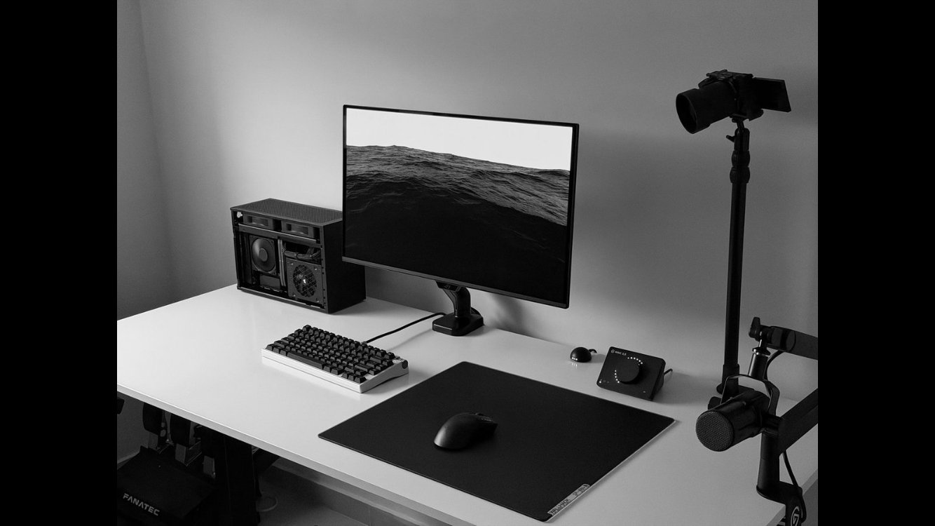 Minimal technical design studio workspace